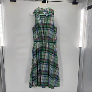 1901 checkered sleeveless women’s dress size 10